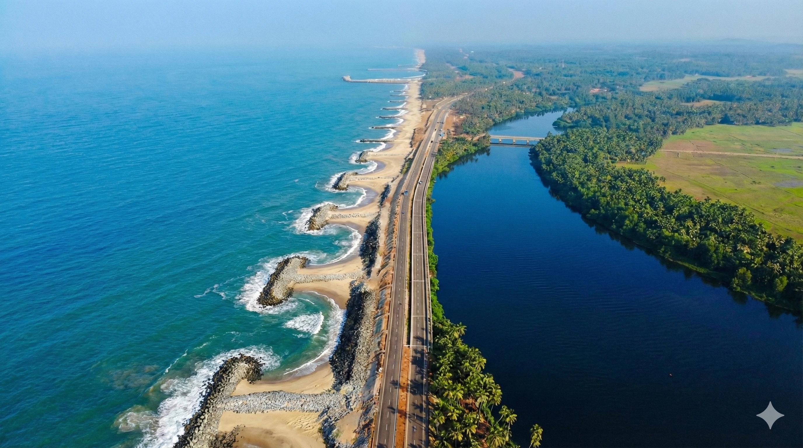 Beautiful view of Kodi Beach and Sea Walk